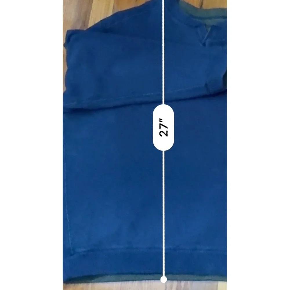 Tommy Bahama Mens Reversible Pullover‎ Sweatshirt Blue Green Comfort Fit XL